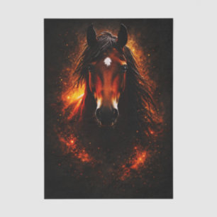 Feurige Dark Fantasy Bay Stute FH3L Decoupage Seidenpapier