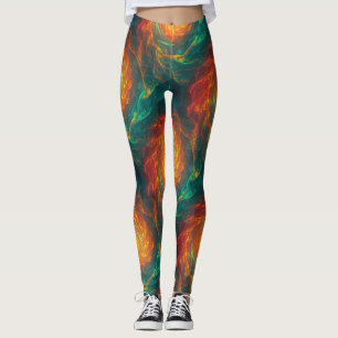 feurige Fraktale Leggings