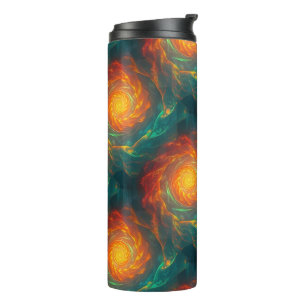 feurige Fraktale Thermosbecher