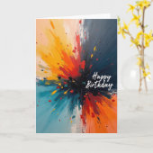 Feurige Geburtstagskarte Karte (Gelbe Blume)