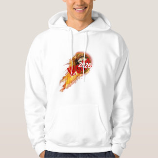 Feurige goldene Weltmeisterschaft 2026 Fußball Gra Hoodie