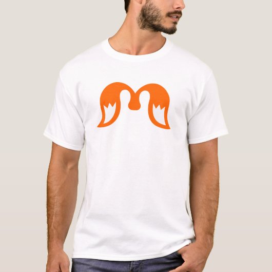 Feurige Gradient Flügel M Buchstabe T-Shirt (Vorderseite)