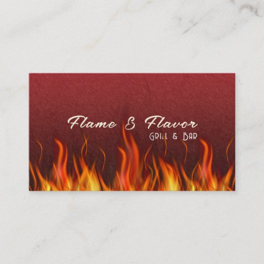 Feurige Lava-Textur & Flammen Visitenkarte (Vorderseite)