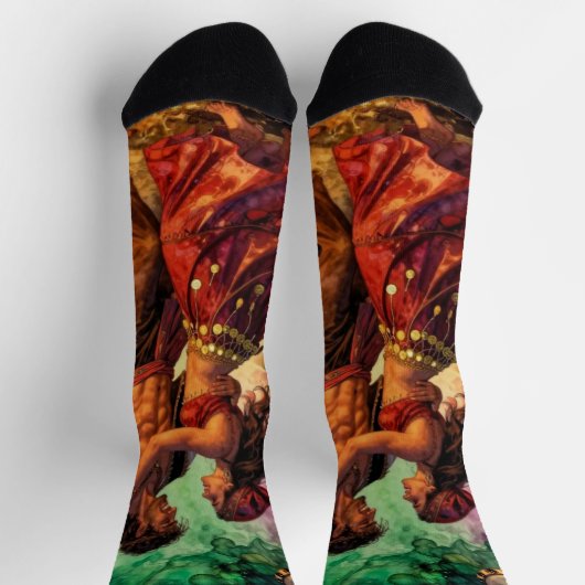 Feurige Leidenschaft: Romany-Tänzer Socken (Oben)