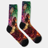 Feurige Leidenschaft: Romany-Tänzer Socken (Rechts)