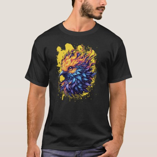 Feurige Phönix-Vogel-Kunst T-Shirt (Vorderseite)
