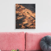 Feurige Silhouette eines einsamen Pferdes beim Son Leinwanddruck (Insitu (Wohnzimmer))