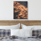 Feurige Silhouette eines einsamen Pferdes beim Son Leinwanddruck (Insitu (Schlafzimmer))