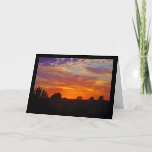 Feurige Sonnenuntergang-Landschaft Karte