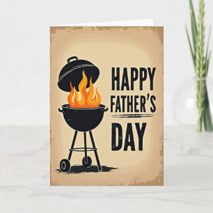 Feurige Vatertags-Grillkarte Karte