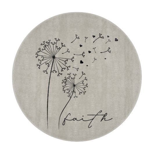 Feurige Whispers: Dandelion Dreams Cutting Board Schneidebrett (Vorderseite)