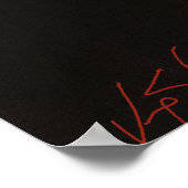 Feuriger abstrakter Kunstdruck Poster (Ecke)