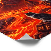 feuriger Drache Poster (Ecke)