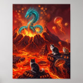 feuriger Drache Poster (Vorne)