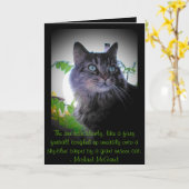 feuriger Furball - Zitat von Mickael McGarel Karte (Gelbe Blume)