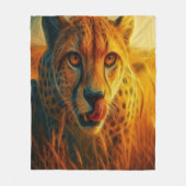 Feuriger Gepard Fleecedecke (Vorderseite)