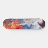 Feuriger Himmel Sturm Abstraktes Skateboard (Horizontal)