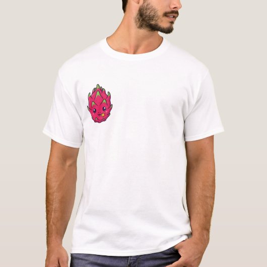 Feuriger kleiner Drachenfrucht-Charakter T-Shirt (Vorderseite)