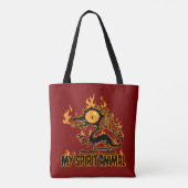 Feuriger knuspriger Drache Geist Tier Tasche (Rückseite)