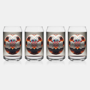 Feuriger kroatischer Fußball Dosenglas