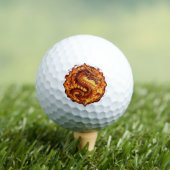 Feuriger Oranger Drachen Feuer Flammen Geschenk fü Golfball (Insitu T-Shirt)