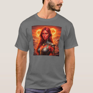 Feuriger Redhead auf einem brennenden Planeten! T-Shirt