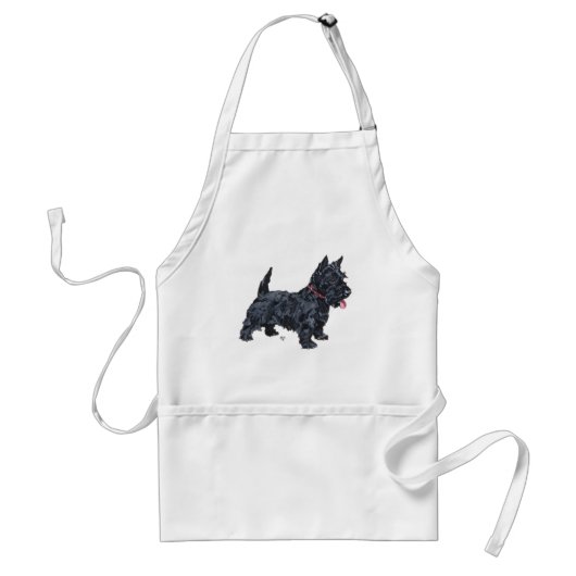 Feuriger Scottie-Hund Schürze (Vorne)