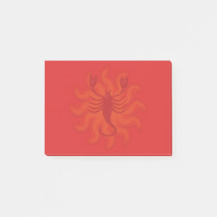 Feuriger Skorpion Post-it Klebezettel