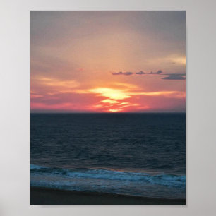 Feuriger Sonnenaufgang, Ocean City Poster