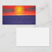 Feuriger Sonnenaufgang über Wasser Visitenkarte (Vorne/Hinten)