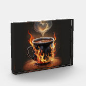 Feuriger Weihnachtskaffee mit Herzklopfkunst Fotoblock (Links)