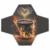Feuriger Weihnachtskaffee mit Herzklopfkunst Fußball (Flach)