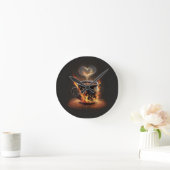Feuriger Weihnachtskaffee mit Herzklopfkunst Runde Wanduhr (Zuhause)