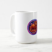 Feuriger Widder-Zodiak-Widder 2027 Kaffeetasse (Vorderseite Links)