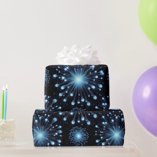 Feuriges Feuerwerk Geschenkpapier (Partygeschenke)