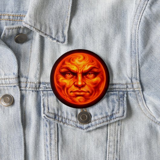 Feuriges Lava-Gesicht intensive rote mystische Kno Button (Beispiel)