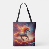 Feuriges Mähne-Pferd Tasche (Rückseite)
