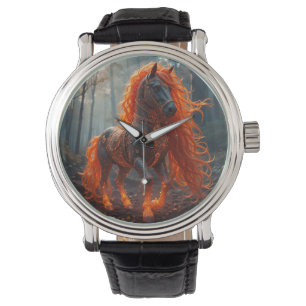 🔥 Feuriges Pferd Kunst Für Einen Bold Stil ⌚ Armbanduhr