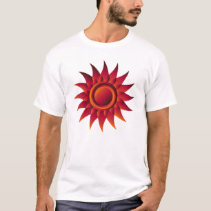 Feuriges Sonnenemblem – Rot, Orange & Gelb Radia T-Shirt