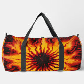 Feuriges Tie Dye Burst Monogramm Personalisiertes Duffle Bag (Vorderseite)