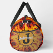 Feuriges Tie Dye Burst Monogramm Personalisiertes Duffle Bag (Rechts)