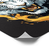 Feuriges Tigermotiv Poster (Ecke)