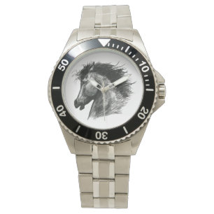 Feuriges Wildpferd Armbanduhr