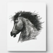 Feuriges Wildpferd Fotoplatte (Vorderseite)