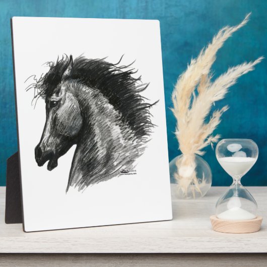 Feuriges Wildpferd Fotoplatte (Seite)