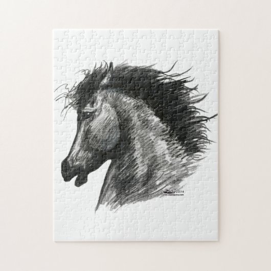 Feuriges Wildpferd Puzzle (Vertikal)