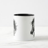 Feuriges Wildpferd Tasse (Zentrum)