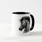 Feuriges Wildpferd Tasse (VorderseiteRechts)
