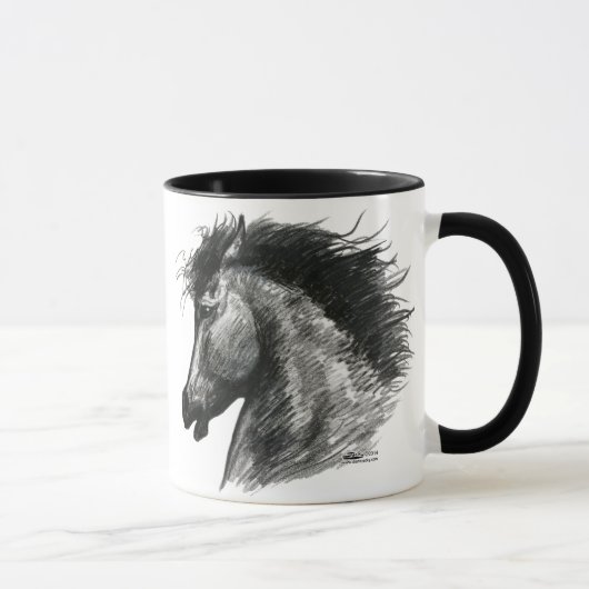 Feuriges Wildpferd Tasse (Rechts)