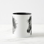 Feuriges Wildpferd Tasse (Zentrum)